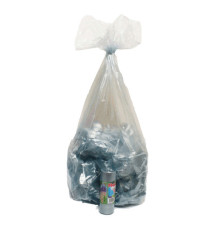 Sacchi - 70 x 110 cm - 110 L - 22 micron - MDPE/HDPE - azzurro trasparente - Rolsac - conf. 10 pezzi