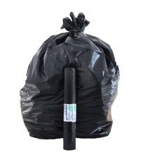 Sacchi - 70 x 110 cm - 110 L - 22 micron - MDPE/HDPE - nero - Rolsac - conf. 10 pezzi