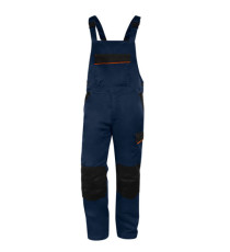 Salopette da lavoro M1SA2 - taglia M - twill/poliestere/cotone - blu/arancio - Deltaplus