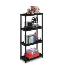 Scaffale 3060/4 - 4 ripiani - 60 x 30 x 132 cm - PPL - nero - Terry