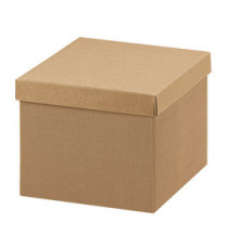 Scatola - con coperchio - 40 x 28,5 x 24 cm - cartone onda - avana - Scotton