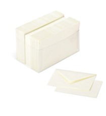 Scatola 100 cartoncini (200gr) + 100 buste (90gr) - avorio - formato 9 - Favini