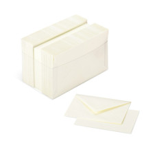 Scatola 100 cartoncini (200gr) + 100 buste (90gr) - avorio - formato 9 - Favini