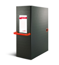 Scatola archivio Big Next - dorso 12 cm - 25 x 35 cm - nero/rosso - Sei Rota