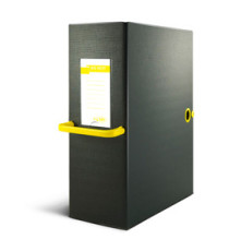 Scatola archivio Big Next - dorso 20 cm - 25 x 35 cm - nero/giallo - Sei Rota
