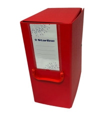 Scatola archivio con maniglia - dorso 20 cm - 25 x 35 cm - rosso - Starline