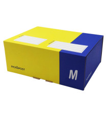 Scatola automontante per ecommerce PICK&Post - M - 36 x 24 x 12 cm - giallo/blu - Blasetti