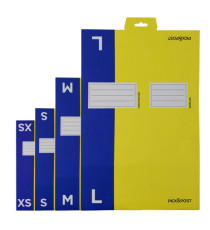 Scatola automontante per ecommerce PICK&Post - S - 26 x 19 x 10 cm - giallo/blu - Blasetti