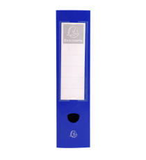 Scatola per archivio box - con bottone - 25 x 33 cm - dorso 4 cm - blu - Exacompta