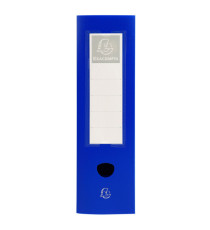 Scatola per archivio box - con bottone - 25 x 33 cm - dorso 6 cm - blu - Exacompta