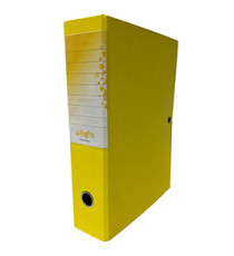 Scatola progetto KingPro - con portaetichetta - dorso 10 cm - giallo - Starline