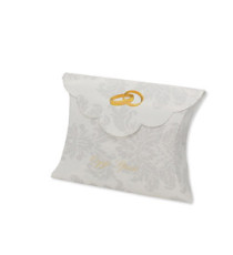 Scatolina portaconfetti - sposi - carta - 10 x 8 x 3 cm - Big Party - conf.25 pezzi