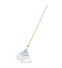 Scopa 22 denti - per erba e foglie - manico in legno 120 cm - Verdemax