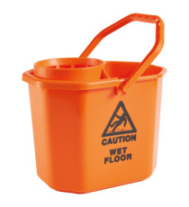 Secchio con strizzatore - PPL riciclabile - 12 L - rosso - PerfettoFactory