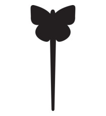 Silhouette Tags - forma farfalla - nero - Securit - set 5 pezzi