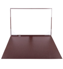 Sottomani doppio in similpelle - marrone scuro - 48 x 32cm - City Time