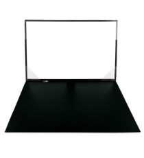 Sottomani doppio in similpelle - nero - 48 x 32 cm - City Time
