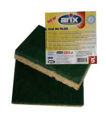 Spugna Cell 80 Plus - abrasiva - antibatterica - Arix - conf. 5 pezzi
