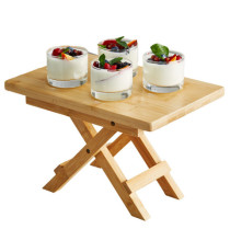 Stand richiudibile - 30 x 20 x18 cm - bamboo - colore naturale - Leone