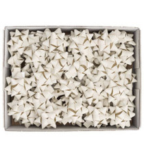 Stelle di nastro carta erba - 15 mm x diam. 6,5 cm - avorio - Brizzolari - conf. 50 pezzi