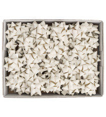 Stelle di nastro carta erba - 15 mm x diam. 6,5 cm - avorio - Brizzolari - conf. 50 pezzi