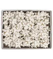 Stelle di nastro carta erba - 15 mm x diam. 6,5 cm - avorio - Brizzolari - conf. 50 pezzi