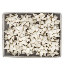 Stelle di nastro carta erba - 20 mm x diam. 9 cm - avorio - Brizzolari - conf. 36 pezzi