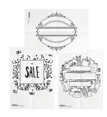 Stencil - foglio A2 - 'SCONTI' - Securit - set 3 pezzi