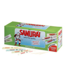 Stuzzicadente - doppia punta - in betulla - imbustato singolarmente - Samurai Party - conf. 1000 pezzi