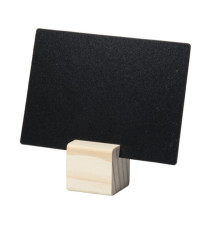 Supporti wood per targhette - 6 targhette incluse - Securit - set 12 pezzi