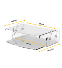 Supporto monitor regolabile Clarity - 35x25,6x7-13cm - Fellowes