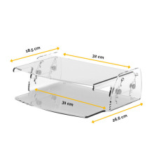 Supporto monitor regolabile Clarity - 35x25,6x7-13cm - Fellowes