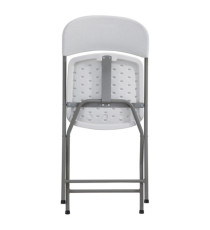 Sedia pieghevole - 43x43x83 cm - polietilene/acciaio verniciato - bianco - Serena Group