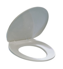 Sedile per WC - universale - PPL - distanza fori da 8,5 a 17,5 cm - bianco - Durable