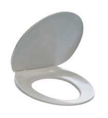 Sedile per WC - universale - PPL - distanza fori da 8,5 a 17,5 cm - bianco - Durable