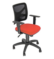 Seduta operativa Pentagon Y10 PNBE - con braccioli regolabili - rosso/nero - Unisit