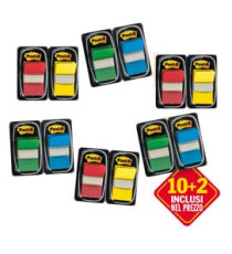 Segnapagina Post-it Index Medium - 680 - 4 colori classici - Post-it - Value pack 10+2 (dispenser da 50 segnapagina cias