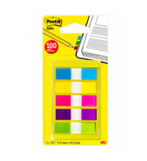 Segnapagina Post-it Index Mini - 683-5CBEU - 12 x 43,1 mm - 5 colori vivaci - Post-it - conf. 100 pezzi