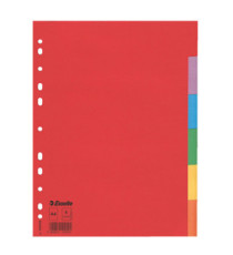 Separatore Economy - 6 tasti - cartoncino colorato 160 gr - A4 - multicolore - Esselte