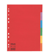 Separatore Economy - 6 tasti - cartoncino colorato 160 gr - A4 - multicolore - Esselte