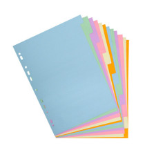 Separatore Forever Pastel - A4 - 12 tasti - cartoncino - 170 gr - Exacompta