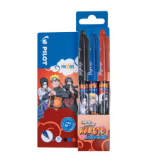 Set 3 pezzi Frixion Ball e Clicker Naruto - colori assortiti - Pilot - expo 12 pezzi