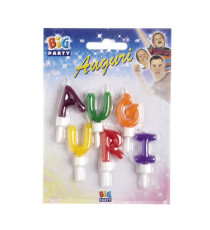 Set candeline - Auguri - colori assoriti - Big Party
