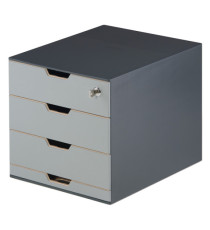 Set Coffee Point Box - 2 organizer inclusi - 28,9x27,9x35,4 cm - ABS - grigio - Durable