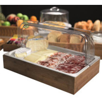 Set espositore buffet - 53 x 32 cm - acacia/melamina - naturale - Leone