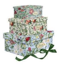 Set scatole regalo - fantasia Flowers - dimensioni assortite - cartoncino - Pigna - conf. 3 pezzi