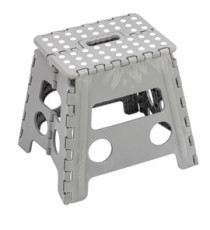 Sgabello alto Clic Clac - 30 x 22 x 32 cm - grigio - King Collection