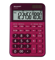 Sharp - Calcolatrice da tavolo EL M335 - 10 cifre - Rosso - ELM335 BRD