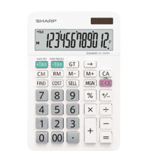 Sharp - Calcolatrice da Tavolo EL-334W - con cavalletto - 12 cifre - EL-334W