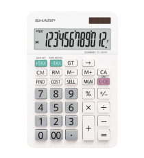 Sharp - Calcolatrice da Tavolo EL-334W - con cavalletto - 12 cifre - EL-334W